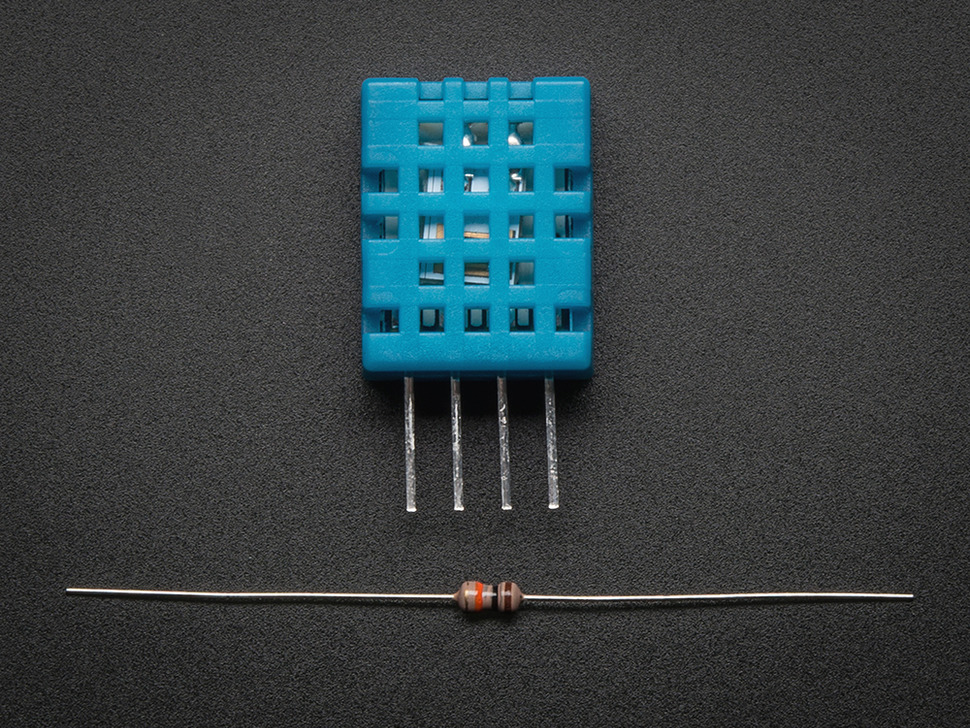 dht11 temperature and humidity sensor with resistor