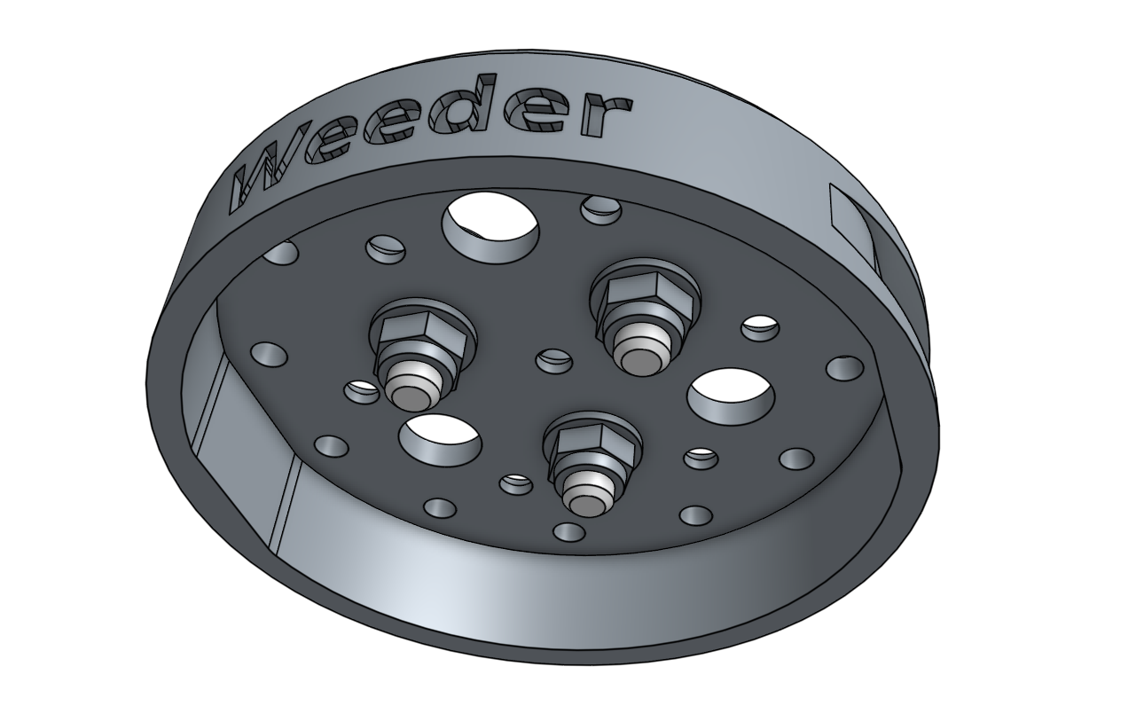 tool with magnets mounted underside