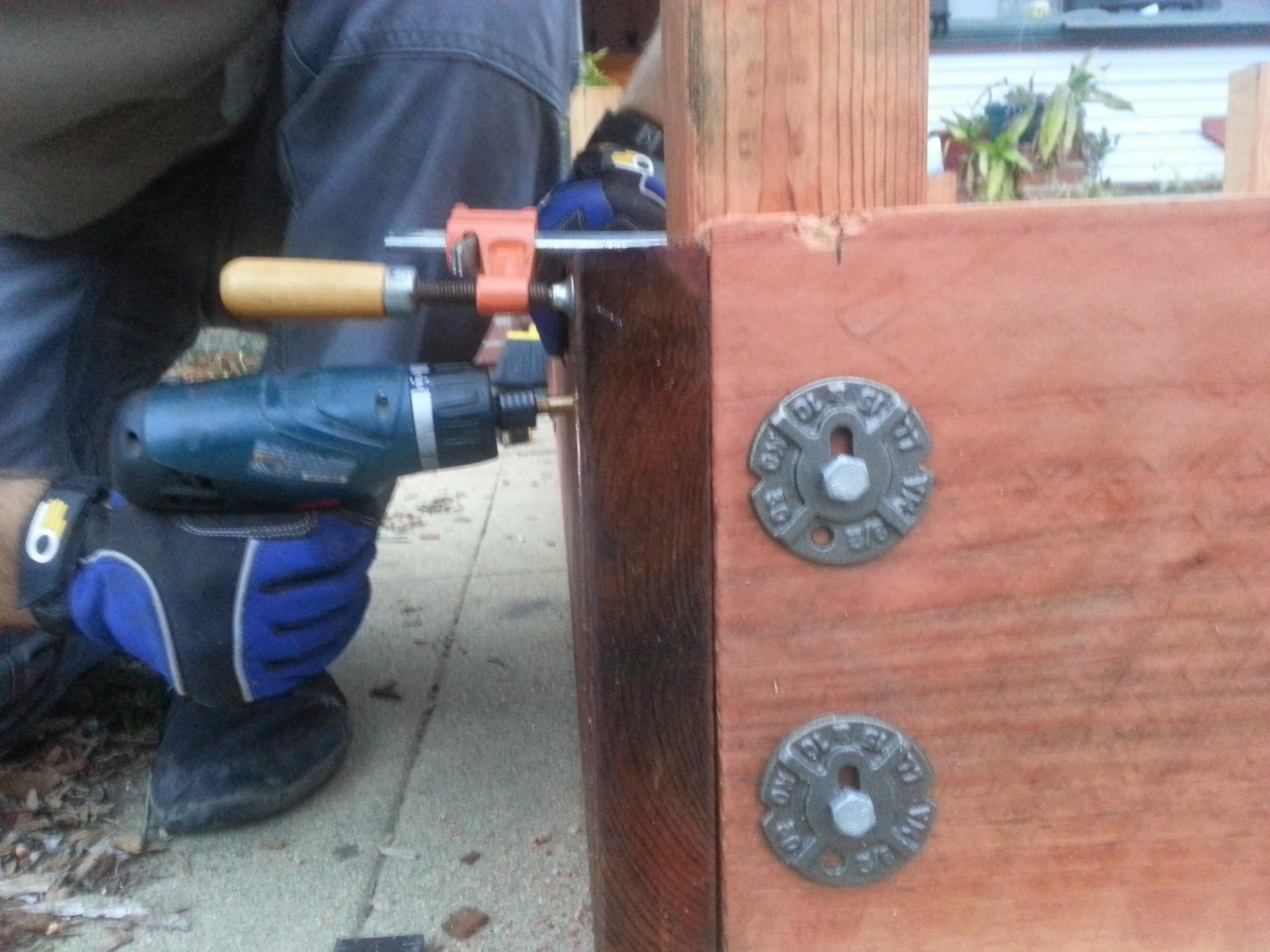 drilling offset post corner holes