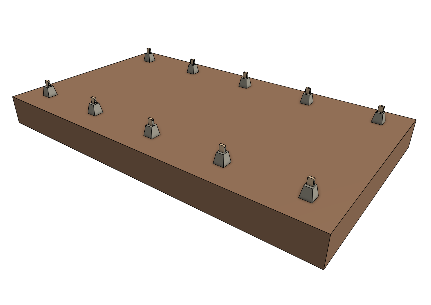 pier block supports for FarmBot Genesis XL