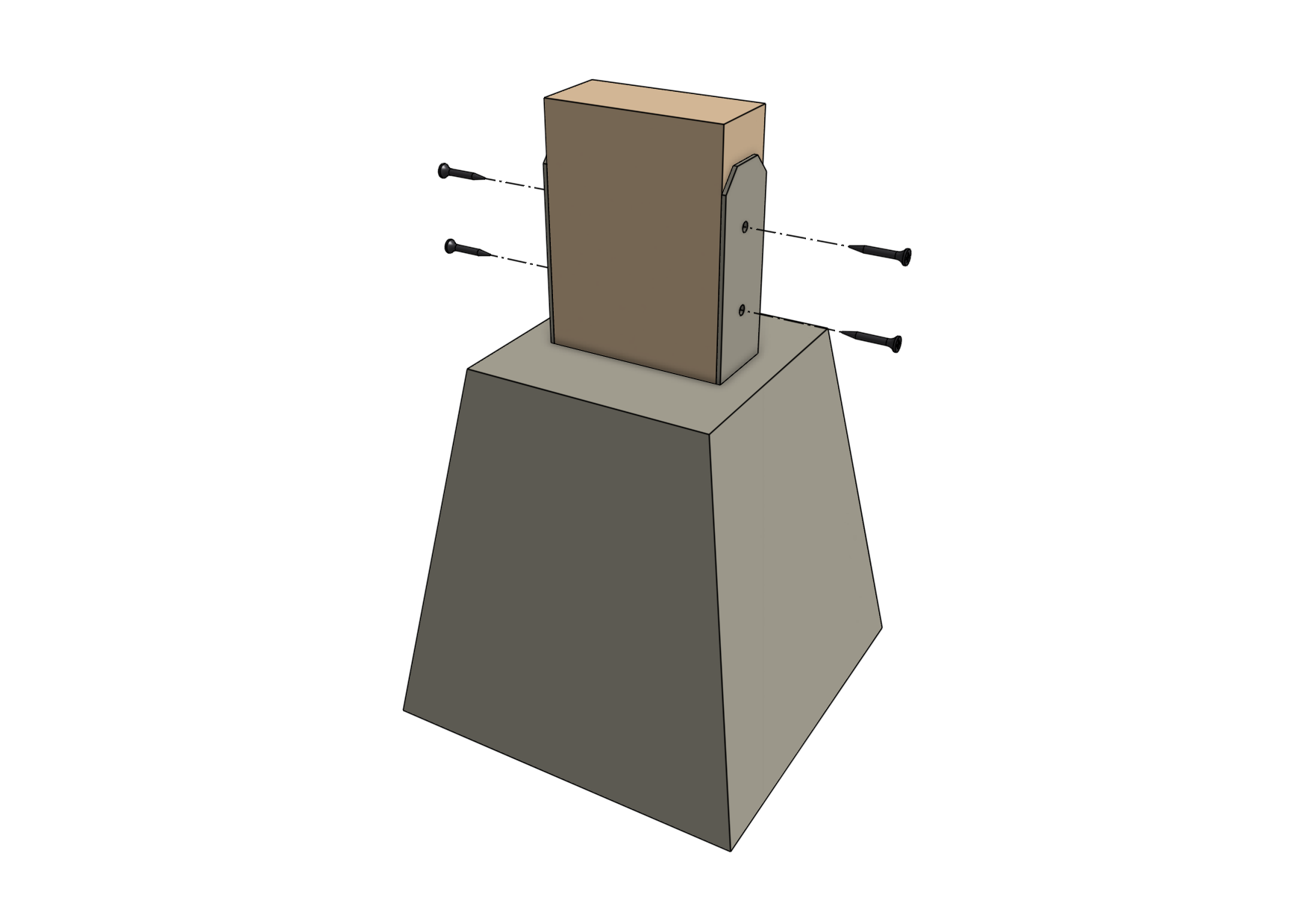 screw block to pier