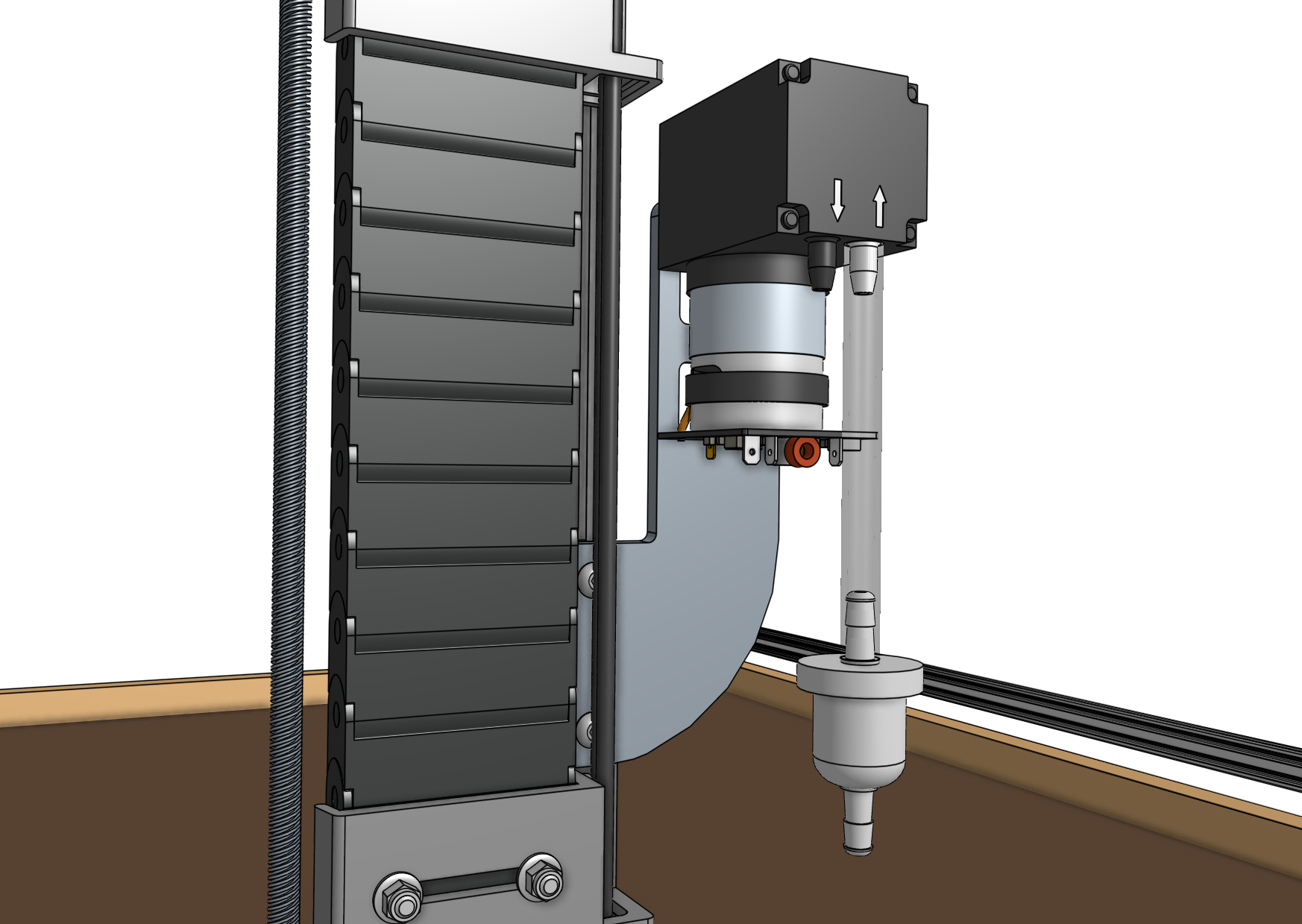 Connect the inline air filter