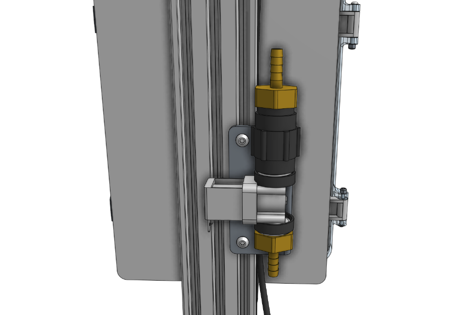 solenoid valve mounted to gantry column