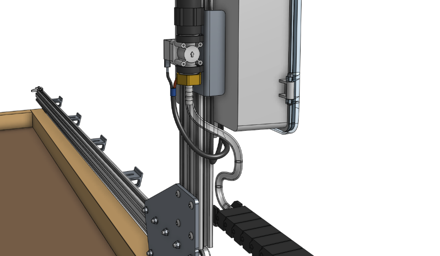 solenoid valve x-axis tubing