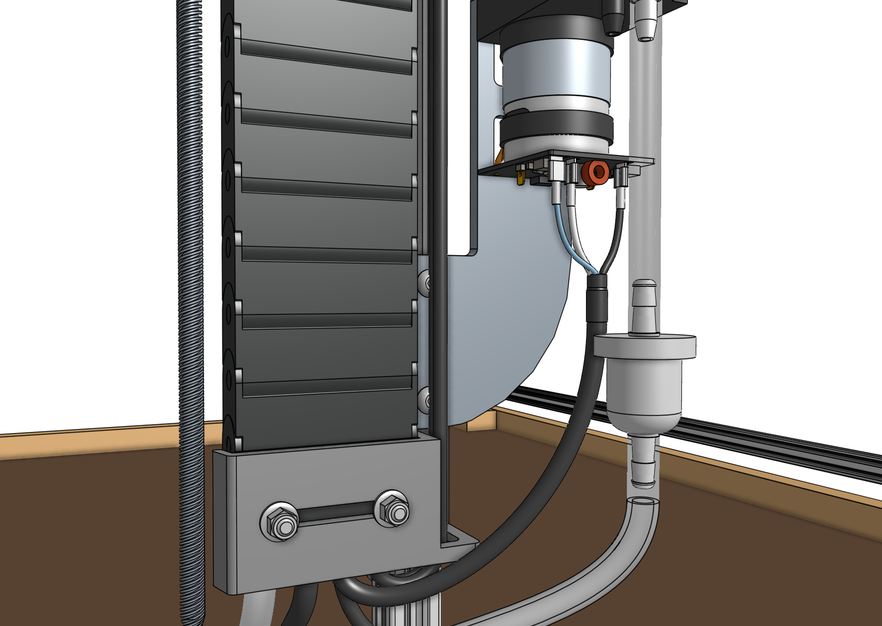 Wire up the vacuum pump