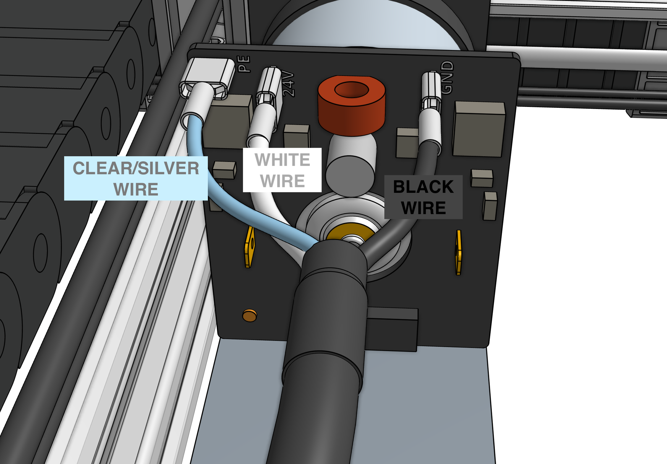 Wire up the vacuum pump