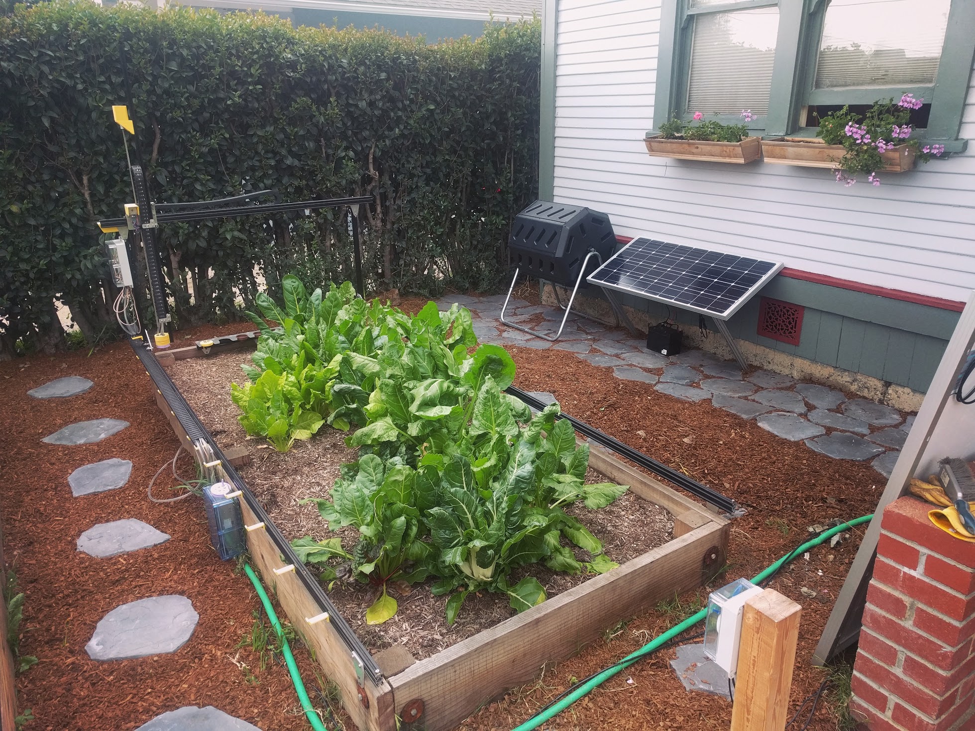 farmbot with solar and compost