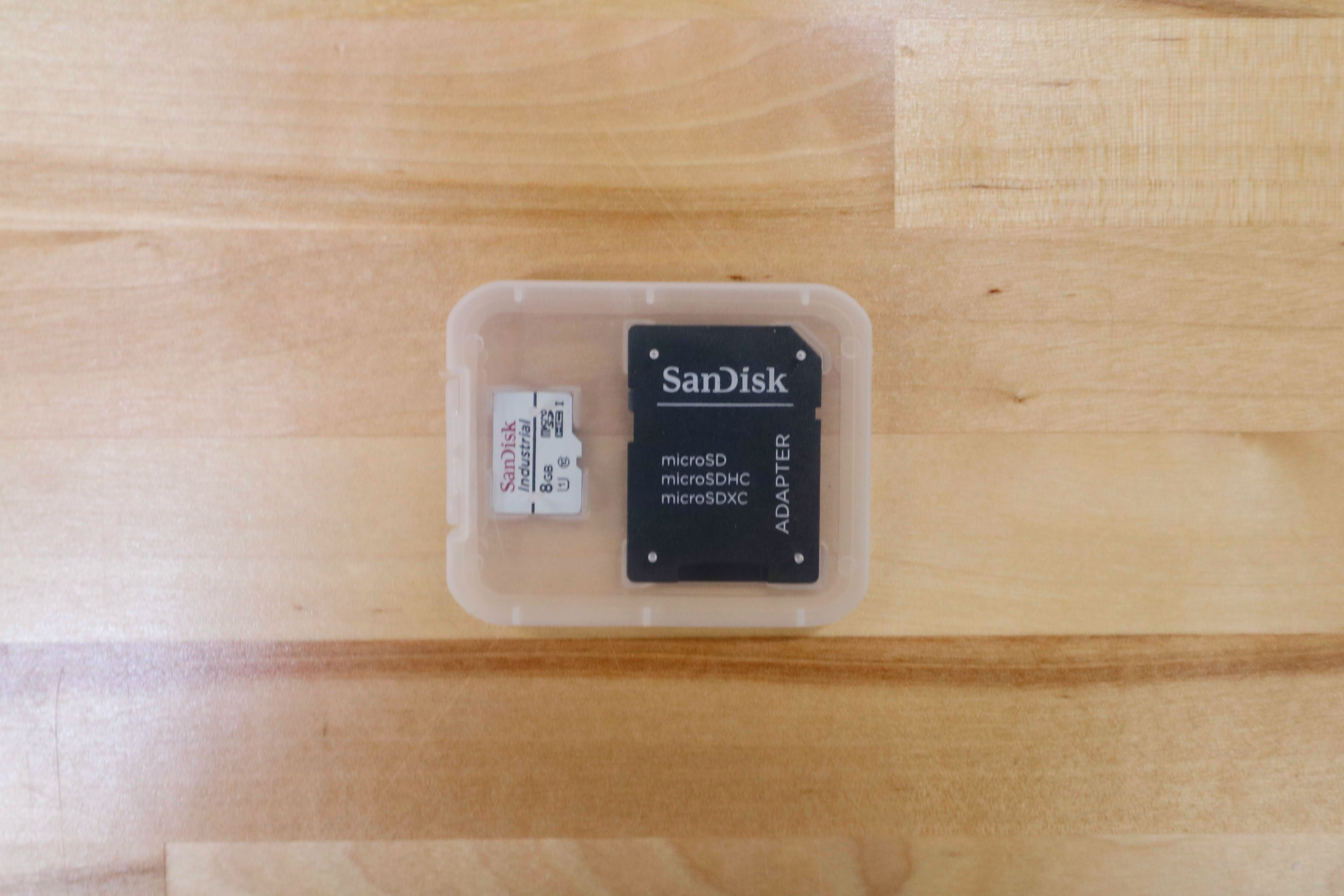 microSD card in case