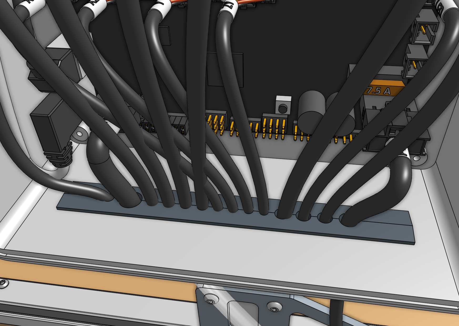 supergland with cables installed