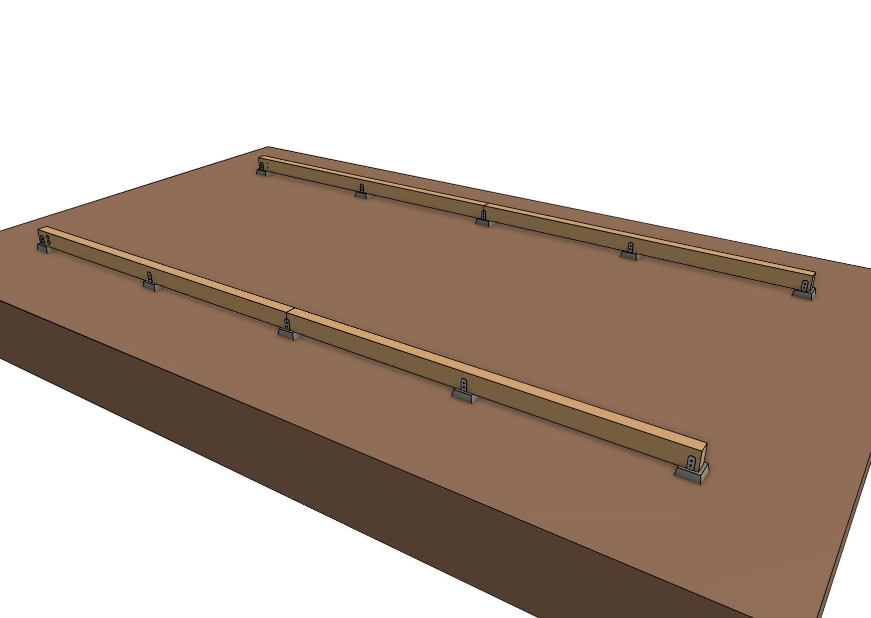 attach track support for FarmBot Genesis XL