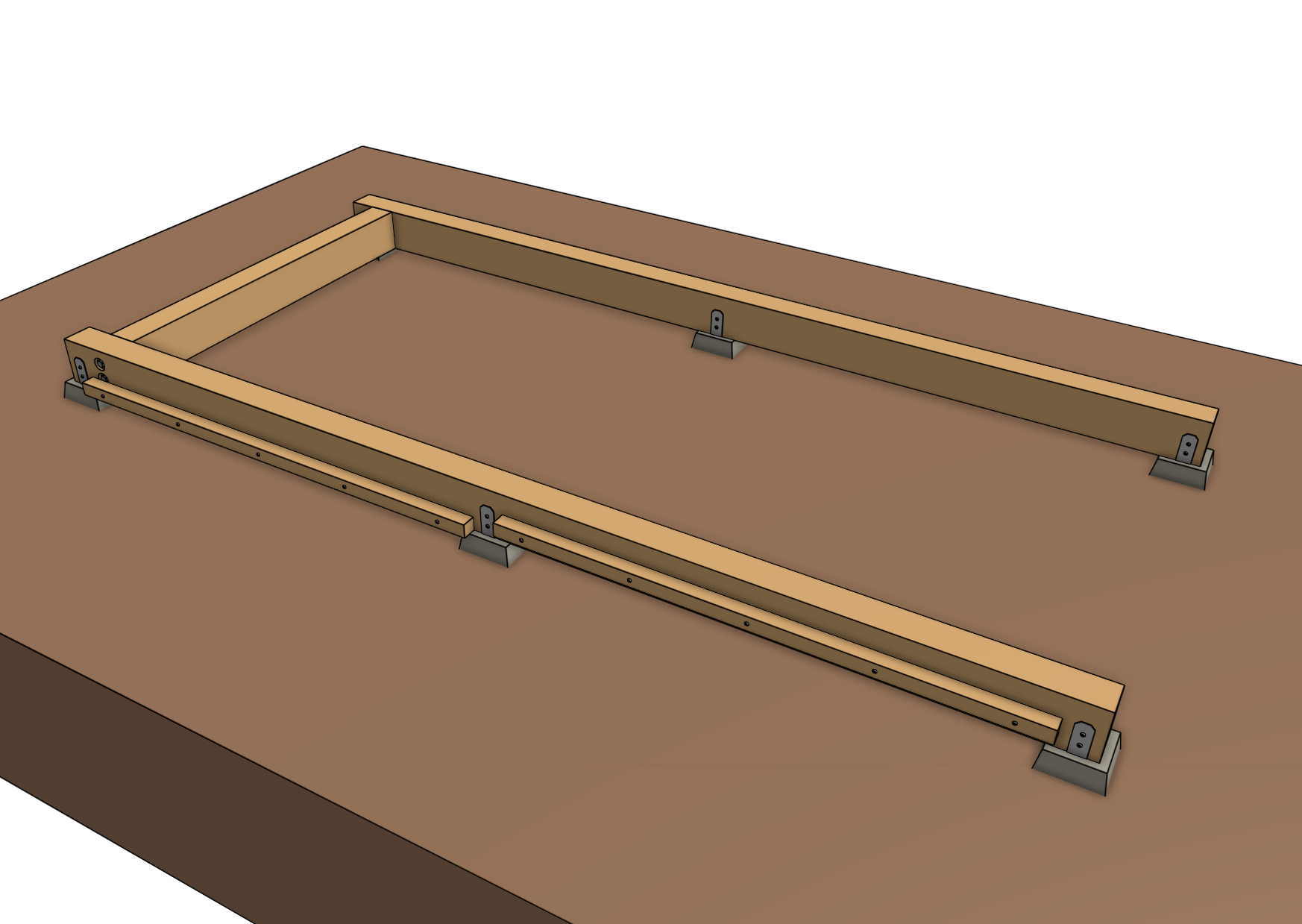 pier block supports for FarmBot Genesis