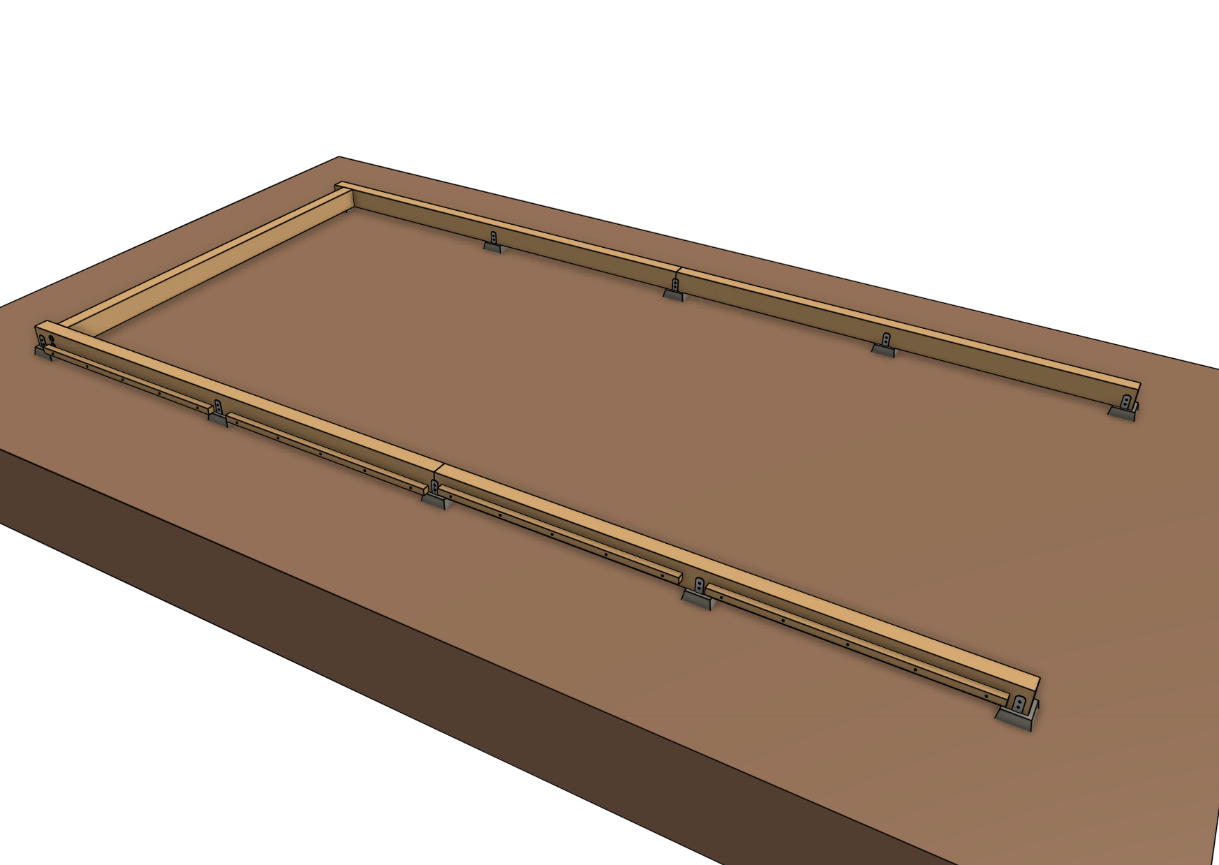 pier block supports for FarmBot Genesis XL