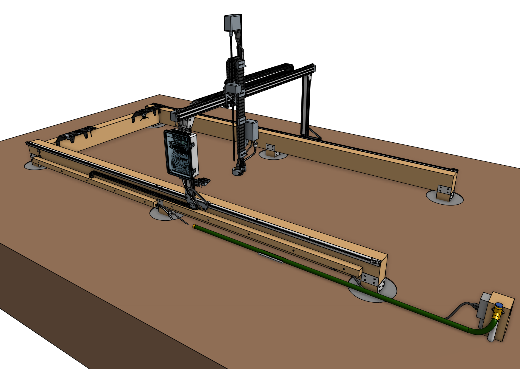 wood posts for FarmBot Genesis