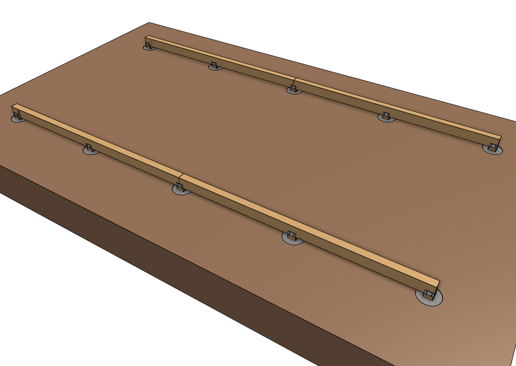 attach track support for FarmBot Genesis XL