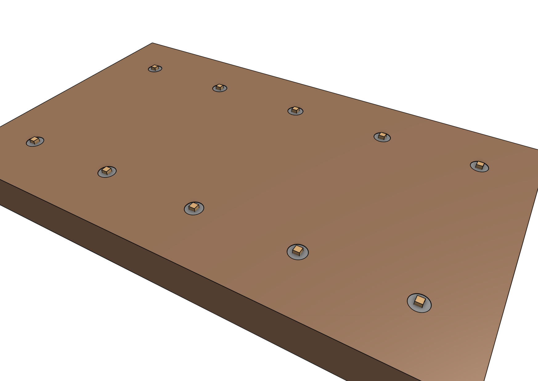 wood posts in concrete for FarmBot Genesis XL