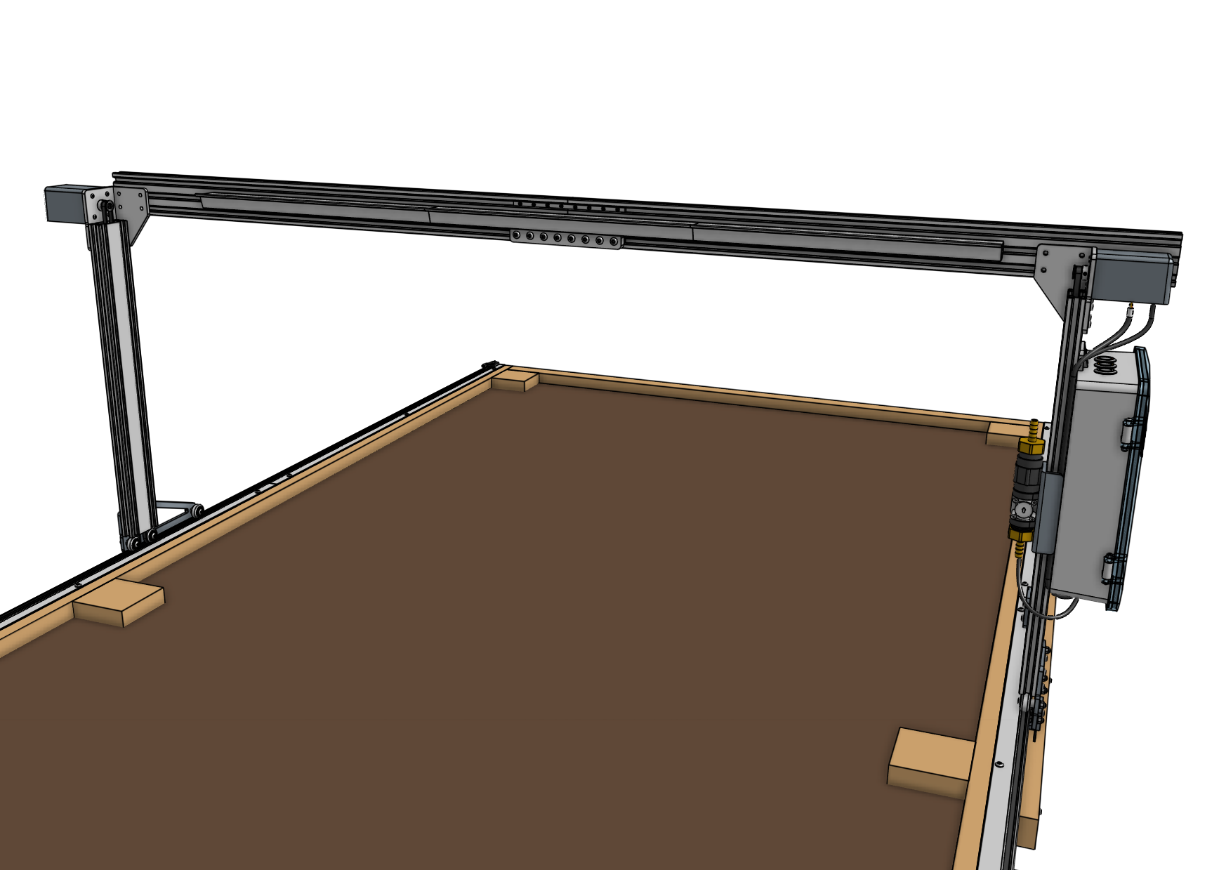 Attach the gantry main beam Attach the gantry main beam