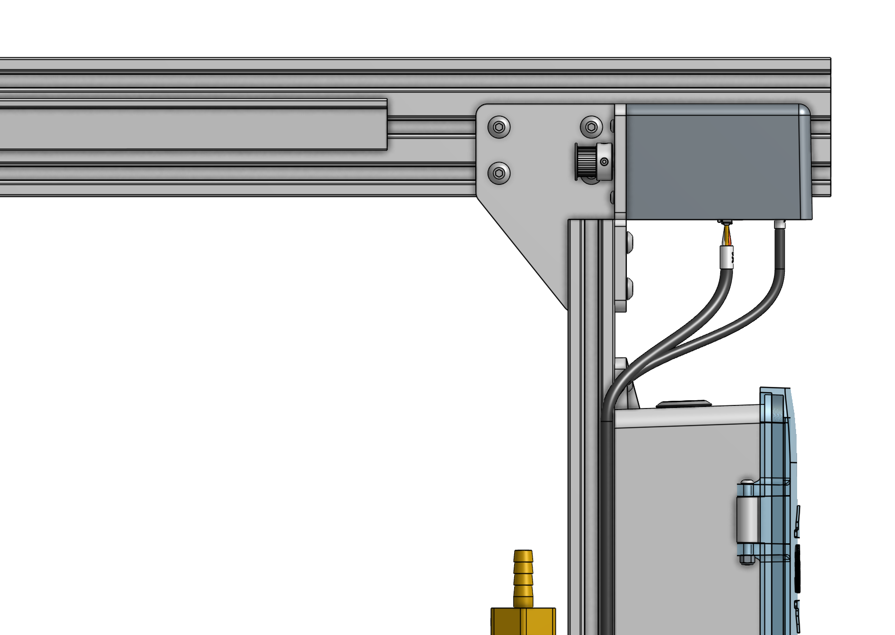 Attach the gantry main beam Attach the gantry main beam