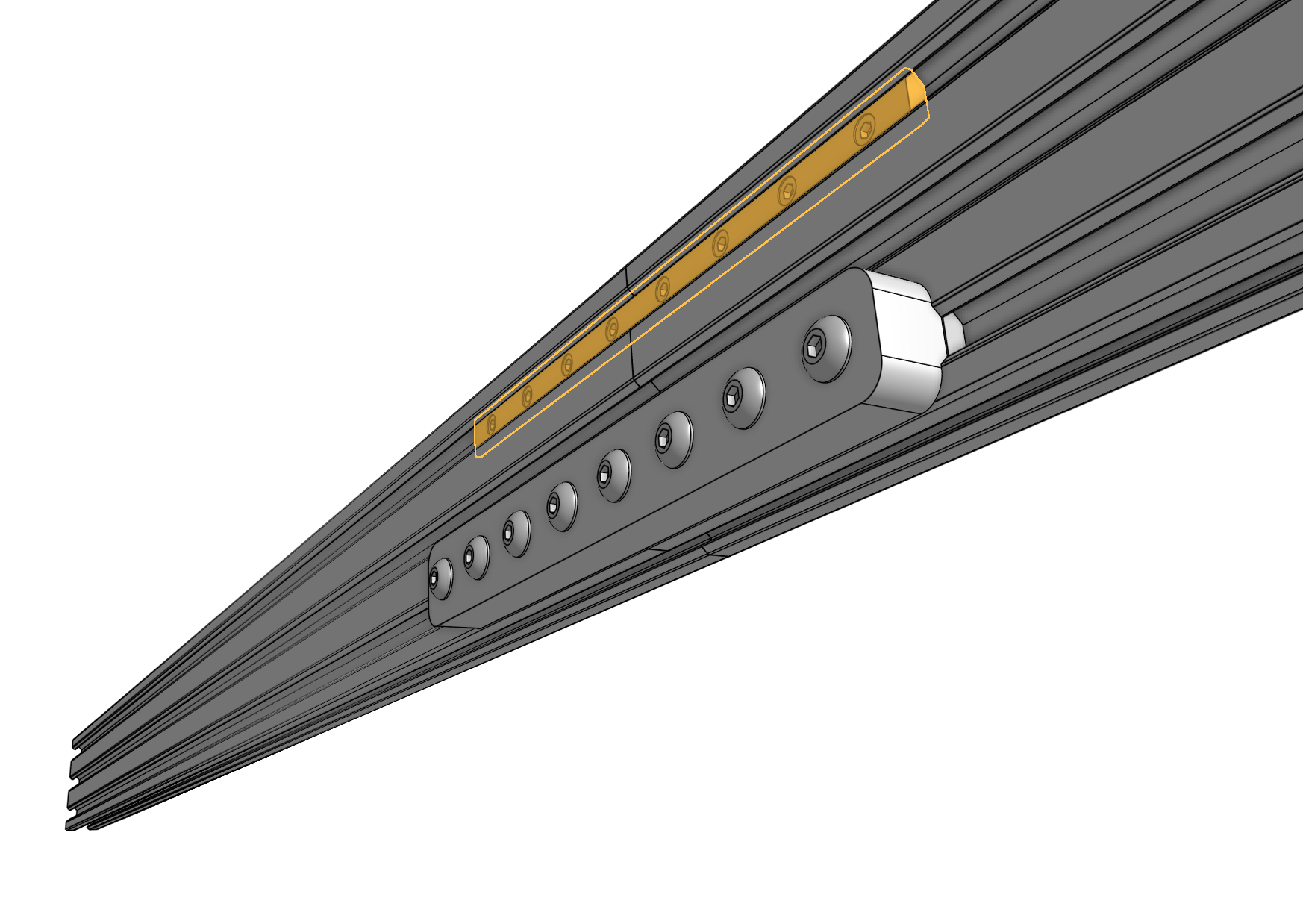 Attach the gantry nut bar 1 Attach the gantry nut bar 1