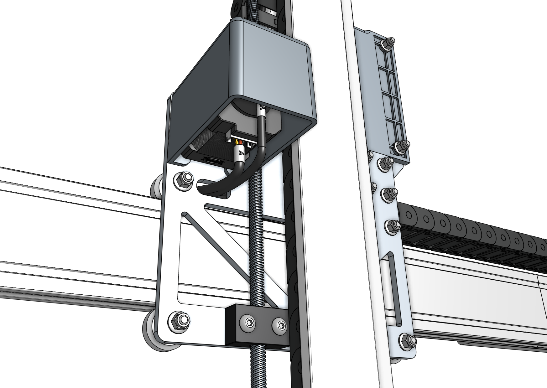 Connect the y-axis motor and encoder cables Connect the y-axis motor and encoder cables