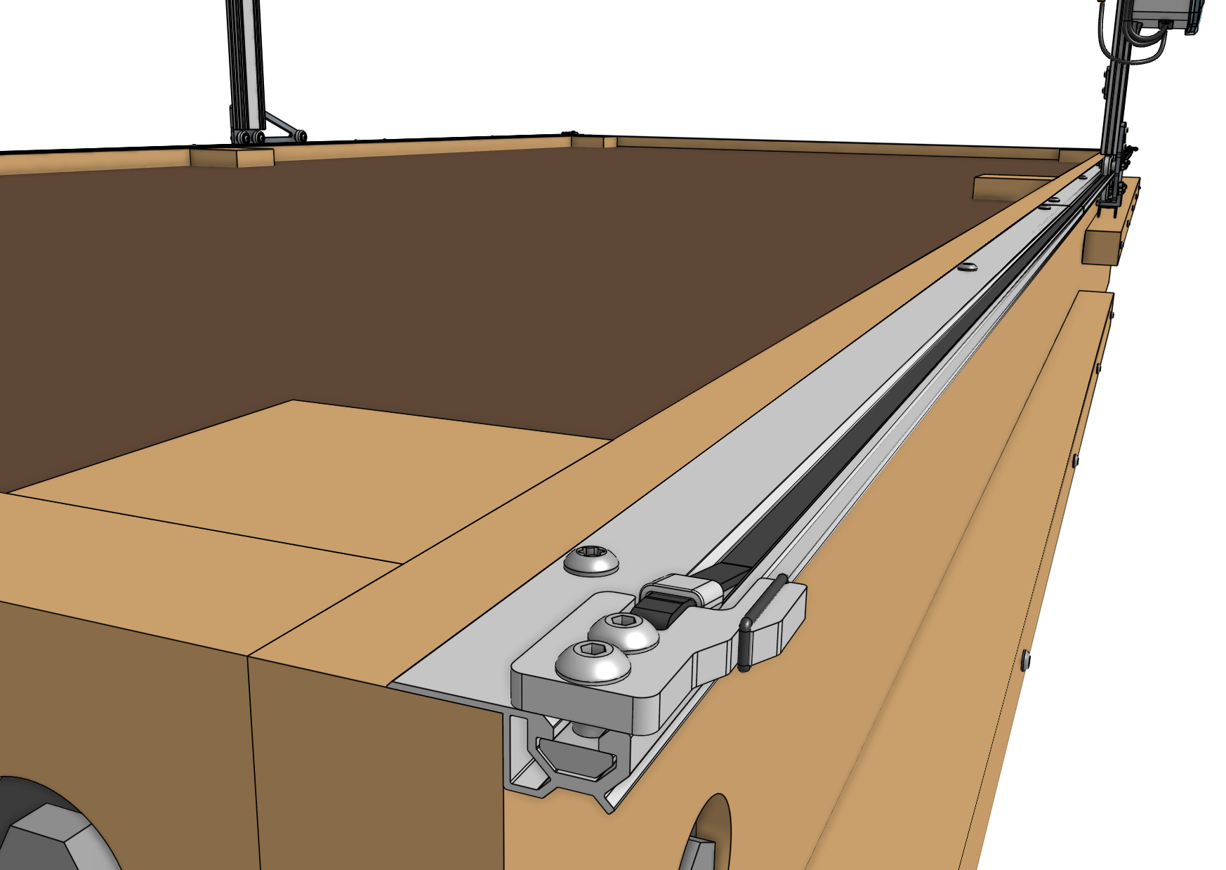 x-axis belt both ends secured x-axis belt both ends secured