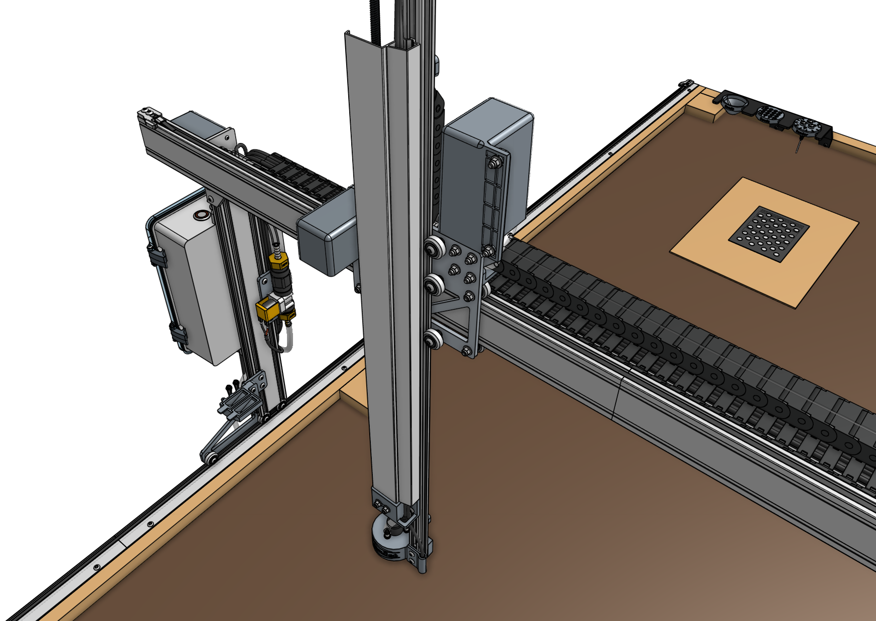 vertical cable carrier support vertical cable carrier support