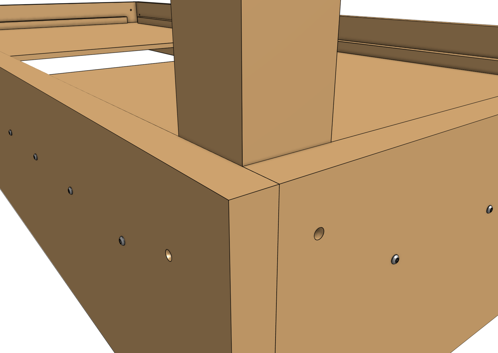 leg bolt holes leg bolt holes