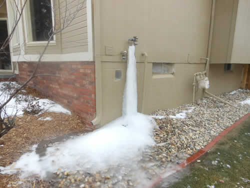 frozen outdoor faucet frozen outdoor faucet